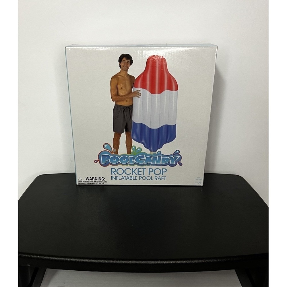PoolCandy‎ Giant Rocket Pop Inflatable Pool Raft - Picture 2 of 5